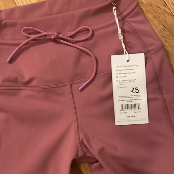 TAVI 7/8 TIE WAIST POCKET PINK LEGGINGS - SIZE S or 25 - Picture 7 of 9